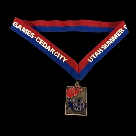 Utah Summer Games Medal Cedar City Red Blue Ribbon Olympics Sports Event… - Picture 2 of 5